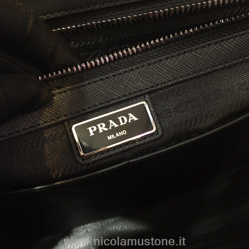 γνήσιας ποιότητας Prada κάμερα νάιλον τσάντα χιαστί 32cm 2vd768b συλλογή άνοιξη/καλοκαίρι 2020 γκρι/μαύρο