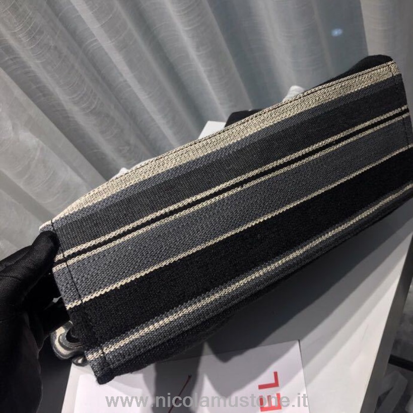 Πρωτότυπος ποιότητας Chanel Deauville Tote 34cm πάνινη τσάντα άνοιξη/καλοκαίρι 2019 συλλογή μαύρο τζιν/λευκό/multi