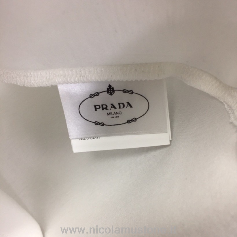 Πρωτότυπος ποιότητας Prada Panther κοντομάνικο μπλουζάκι άνοιξη/καλοκαίρι 2022 συλλογή λευκό