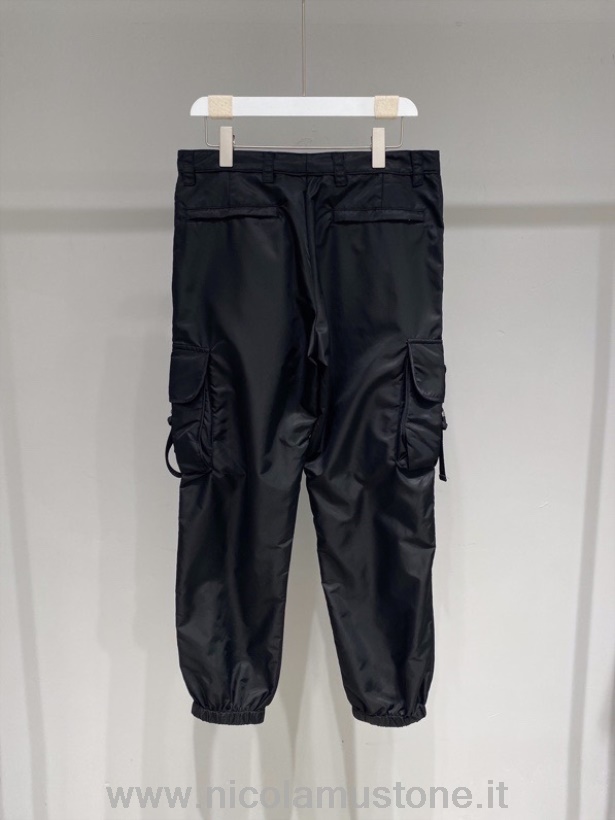 Πρωτότυπος ποιότητας Prada Re-nylon παντελόνι συλλογή άνοιξη/καλοκαίρι 2022 μαύρο