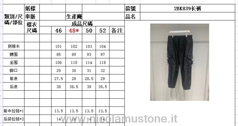 Πρωτότυπος ποιότητας Prada Re-nylon παντελόνι συλλογή άνοιξη/καλοκαίρι 2022 μαύρο