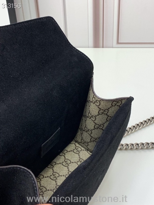 γνήσια ποιότητα τσάντα ώμου Gucci Dionysus 20cm 421970 δέρμα μοσχαριού συλλογή άνοιξη/καλοκαίρι 2022 μαύρο