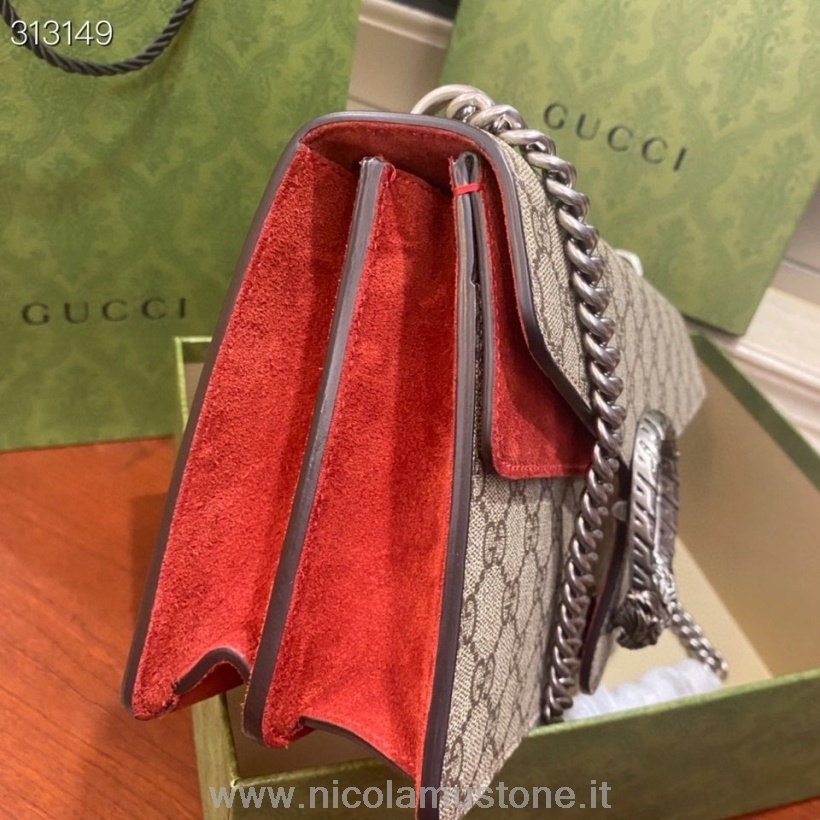γνήσια ποιότητα τσάντα ώμου Gucci Dionysus 28cm 400249 δέρμα μοσχαριού συλλογή άνοιξη/καλοκαίρι 2022 κόκκινο