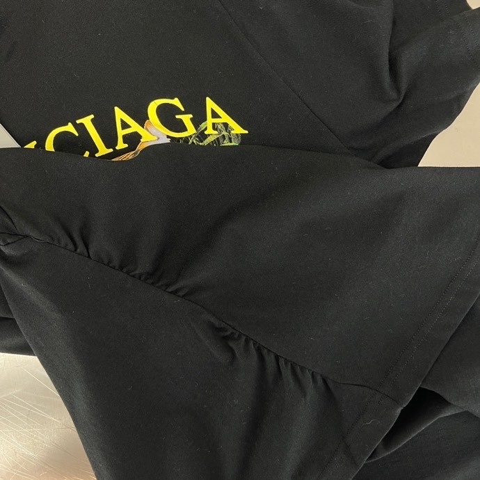 γυναικεία μπλουζάκι τσιτάχ γνήσιας ποιότητας Balenciaga συλλογή άνοιξη/καλοκαίρι 2022 μαύρο