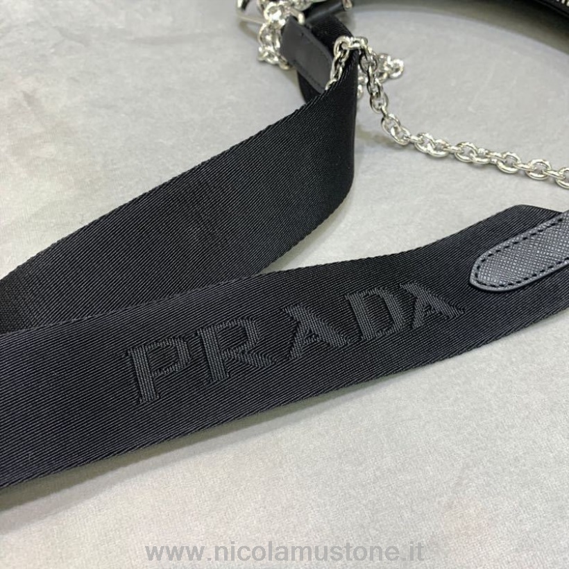 αρχικής ποιότητας Prada Re-edition 2005 νάιλον τσάντα Hobo 24cm συλλογή άνοιξη/καλοκαίρι 2020 μαύρη