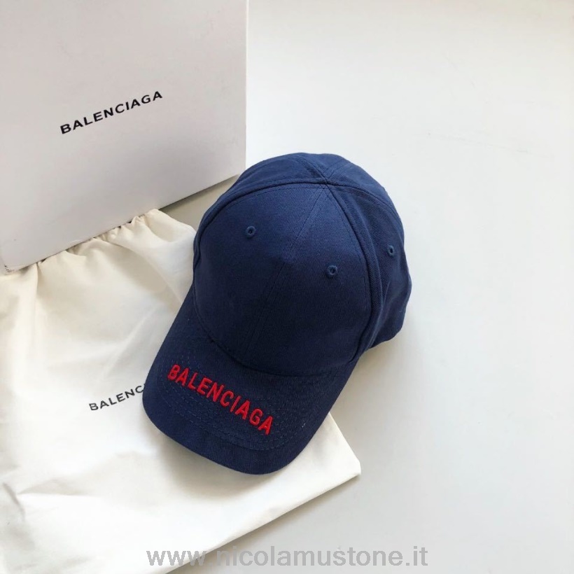 γνήσιας ποιότητας Balenciaga λογότυπο γείσο καπέλο άνοιξη/καλοκαίρι 2020 συλλογή Navy/κόκκινο