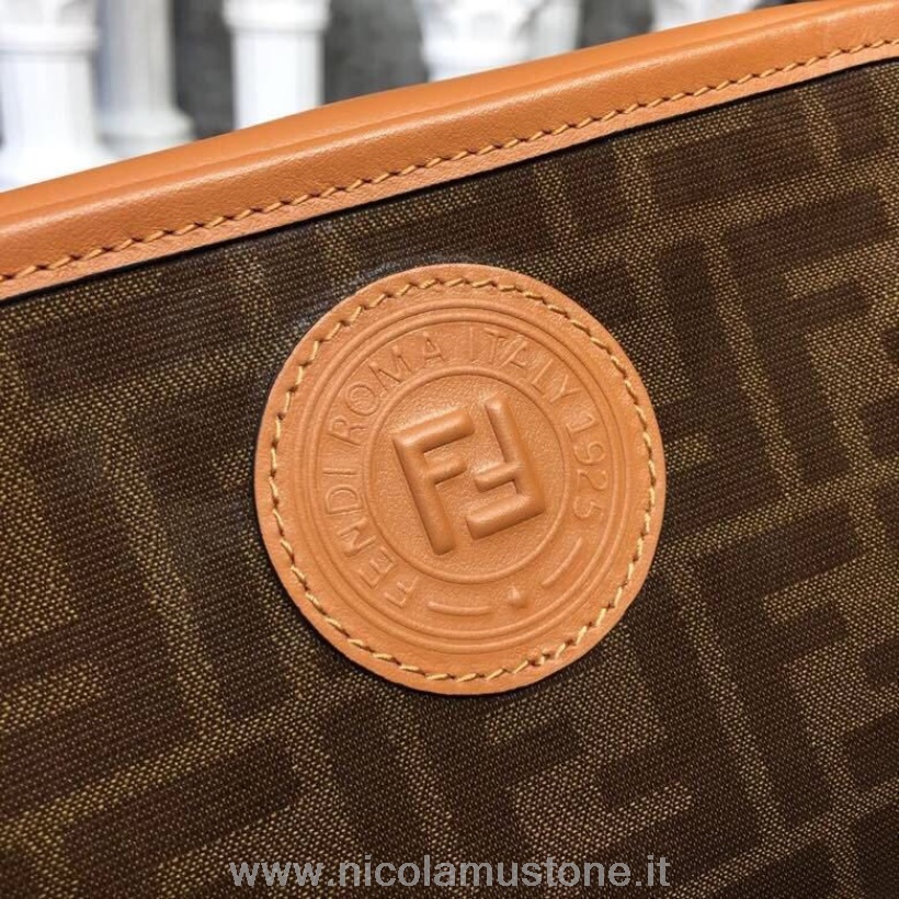 γνήσιας ποιότητας Fendi Ff λογότυπο σφραγίδα θήκη κάμερας τσάντα 20cm δέρμα μοσχαριού δερμάτινη συλλογή άνοιξη/καλοκαίρι 2019 καφέ