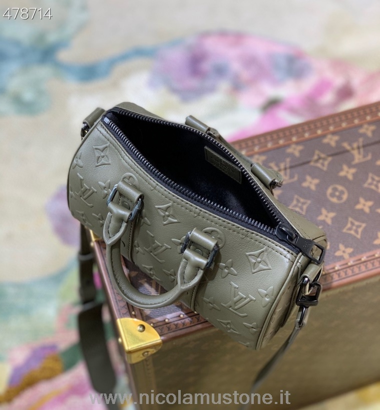 γνήσιας ποιότητας Louis Vuitton Keepall Xs τσάντα 20cm μονόγραμμα σφραγίδα δέρμα αγελάδας καμβάς άνοιξη/καλοκαίρι 2021 συλλογή M57961 χακί