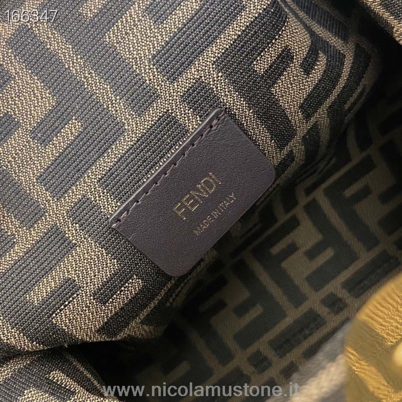 γνήσιας ποιότητας Fendi First Clutch μικρή τσάντα Python Skin/nappa 26cm συλλογή φθινόπωρο/χειμώνας 2021 μαύρο