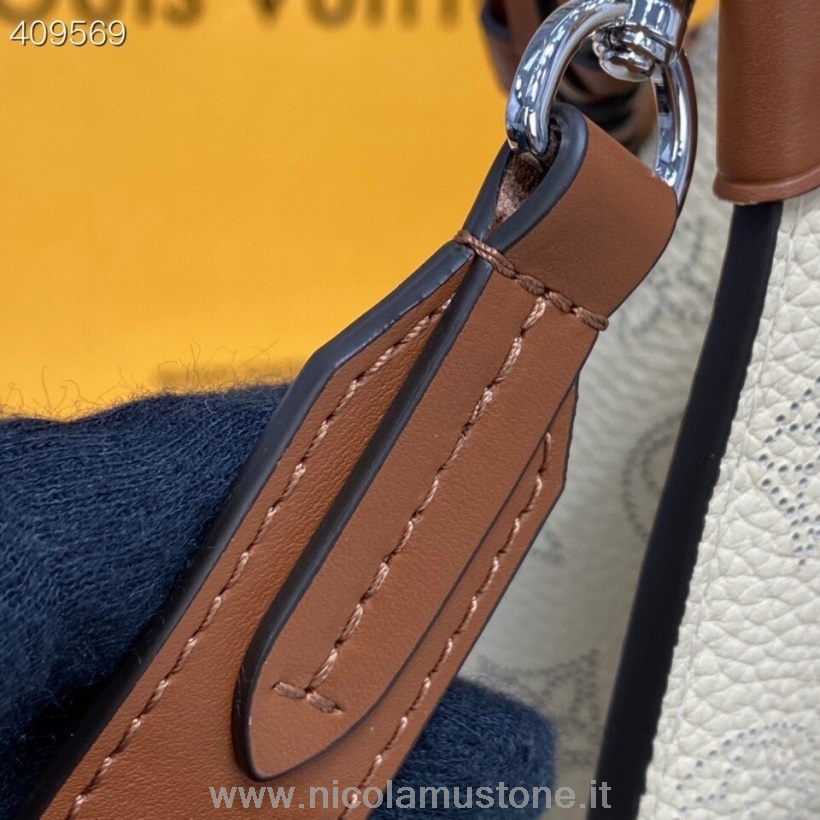 γνήσιας ποιότητας Louis Vuitton Muria τσάντα 22cm Mahina Calfskin δέρμα άνοιξη/καλοκαίρι 2021 συλλογή M55801 κρέμα