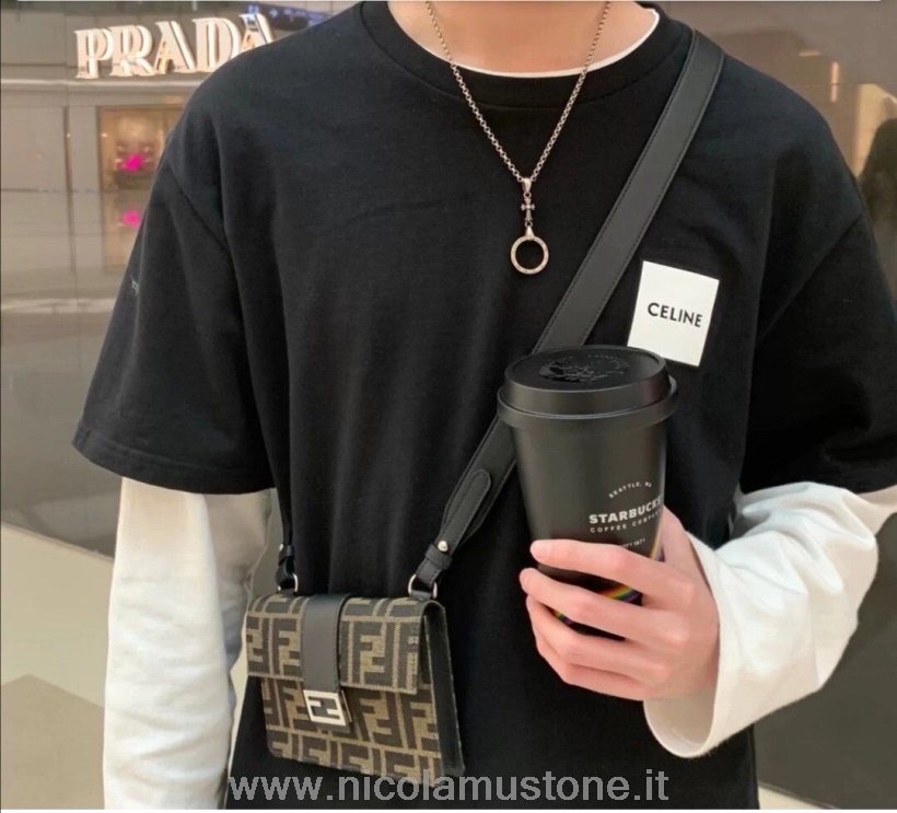 Γνήσιας ποιότητας Fendi Ff Belt τσάντα/τσάντα ώμου δέρμα μοσχαριού συλλογή φθινόπωρο/χειμώνας 2020 καφέ