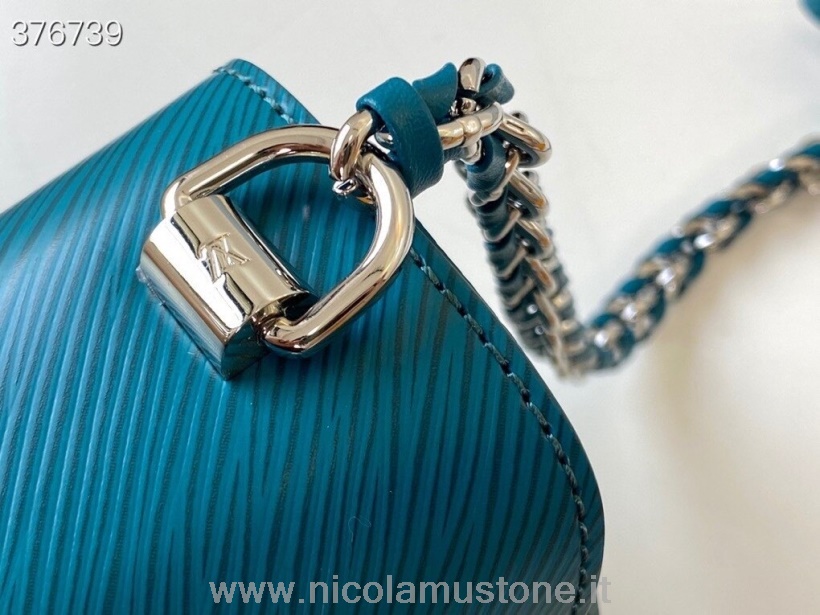 γνήσιας ποιότητας Louis Vuitton Twist Mm τσάντα 24cm Epi καμβά δέρμα άνοιξη/καλοκαίρι 2021 συλλογή M50282 Teal