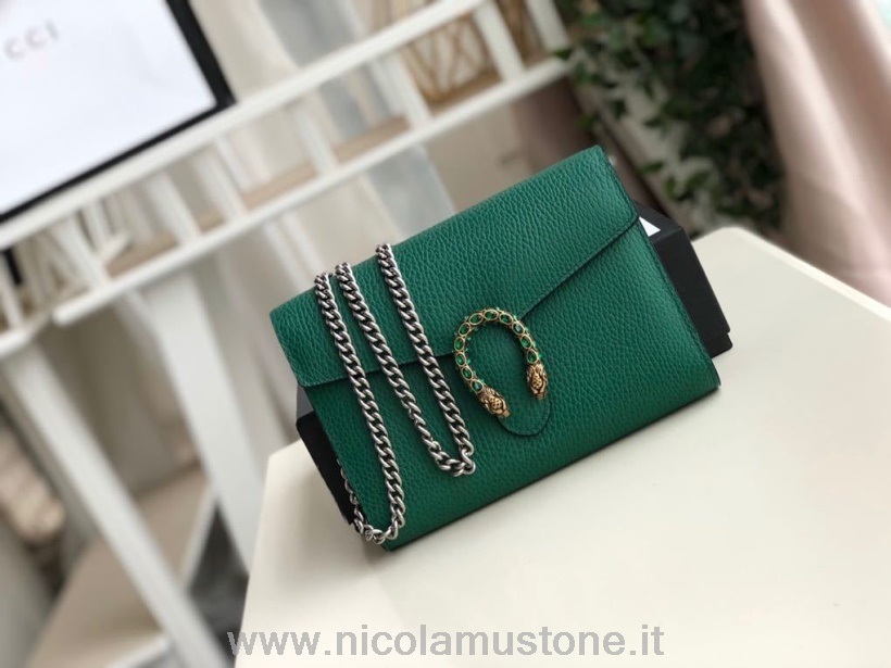 γνήσιας ποιότητας Gucci Crystal Dionysus Chain Wallet Bag 20cm 401231 δέρμα μοσχαριού συλλογή άνοιξη/καλοκαίρι 2020 πράσινο