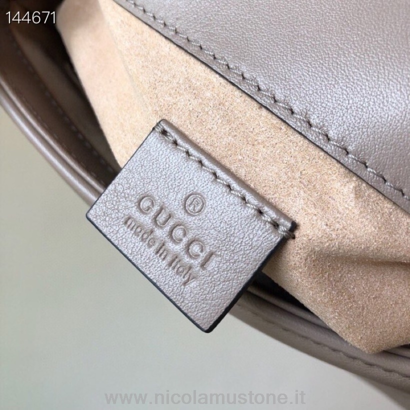 γνήσιας ποιότητας Gucci Top Handle τσάντα Marmont 22cm δέρμα μοσχαριού μπεζ