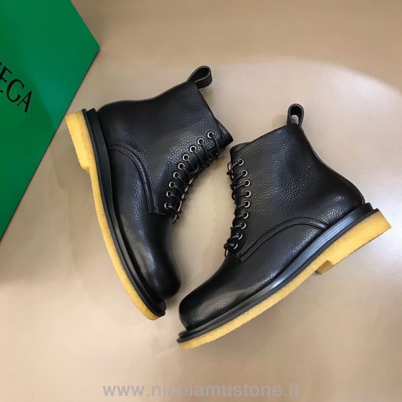 γνήσιας ποιότητας Bottega Veneta ανδρικές μπότες με κορδόνια Chelsea συλλογή φθινόπωρο/χειμώνας 2020 μαύρα