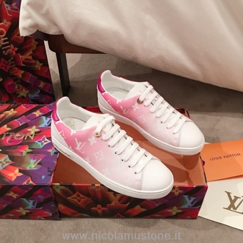 γνήσιας ποιότητας Louis Vuitton μπροστινά Sneakers δέρμα μοσχαριού φθινόπωρο/χειμώνας 2020 συλλογή 1b87cd ροζ/λευκό