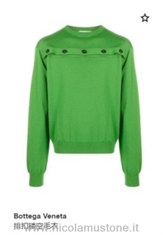 Γνήσιας ποιότητας Bottega Veneta πλεκτό πουλόβερ με κουμπιά άνοιξη/καλοκαίρι 2022 συλλογή πράσινο