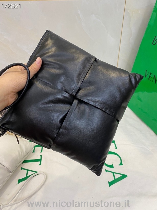 αρχικής ποιότητας Bottega Veneta Pouch Bag 28cm 630349 δέρμα μοσχαριού συλλογή άνοιξη/καλοκαίρι 2021 μαύρο