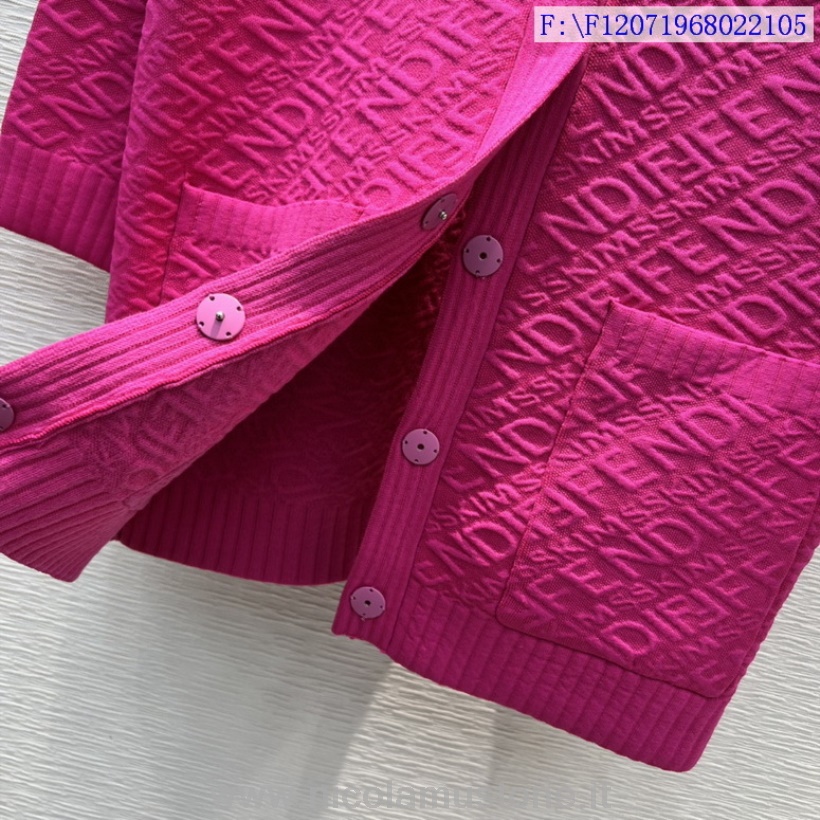 αυθεντική ποιότητα Fendi X Skims ανάγλυφη ζακέτα φθινόπωρο/χειμώνας 2021 συλλογή ροζ