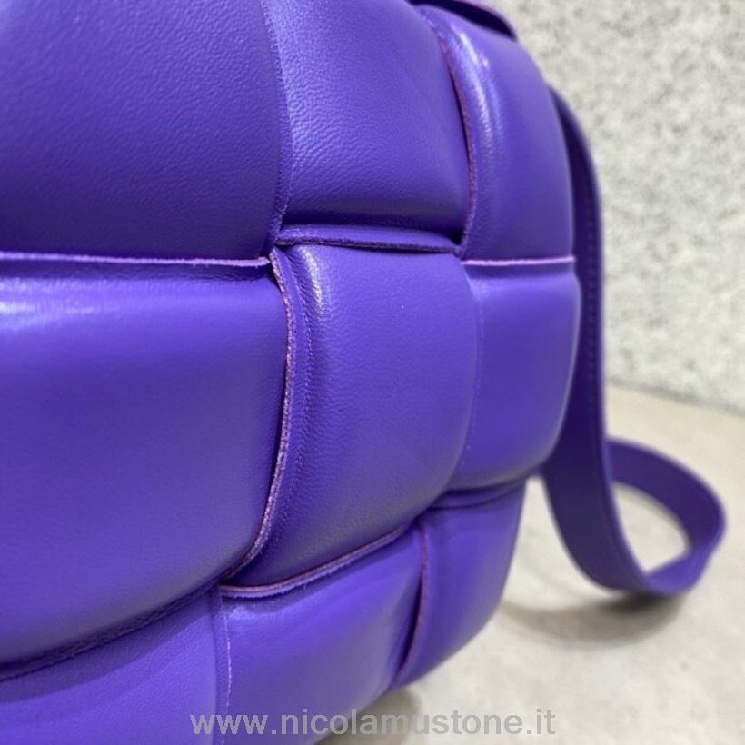 Τσάντα ώμου γνήσιας ποιότητας Bottega Veneta με επένδυση κασέτας 26cm δέρμα μοσχαριού συλλογή άνοιξη/καλοκαίρι 2020 μωβ