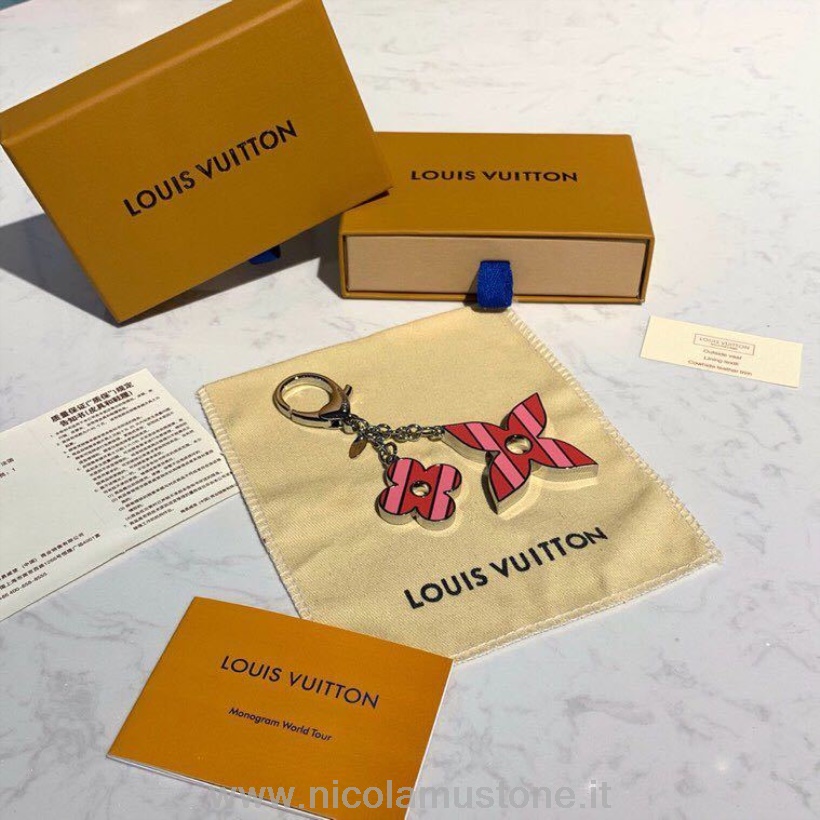 αρχική Louis Vuitton ποιότητας γοητεία τσάντα και το κλειδί της άνοιξης κατόχου / καλοκαίρι 2019 συλλογή ανοιχτό ροζ / σκούρο ροζ