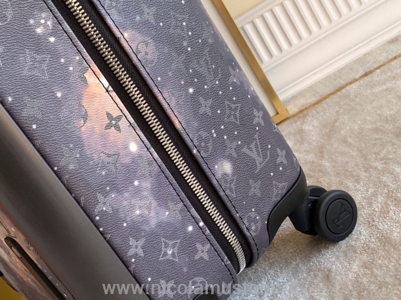 αρχικής ποιότητας Louis Vuitton Horizon 55 καροτσάκι αποσκευών μονόγραμμα γαλαξίας καμβάς συλλογή άνοιξη/καλοκαίρι 2019 M44179 μαύρο