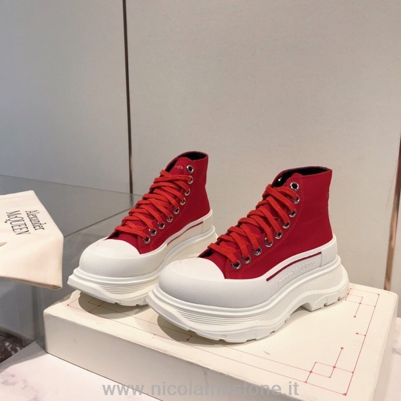 γνήσιας ποιότητας Slick υψηλής ποιότητας αθλητικά παπούτσια Alexander Mcqueen φθινόπωρο/χειμώνας 2020 συλλογή κόκκινο/λευκό