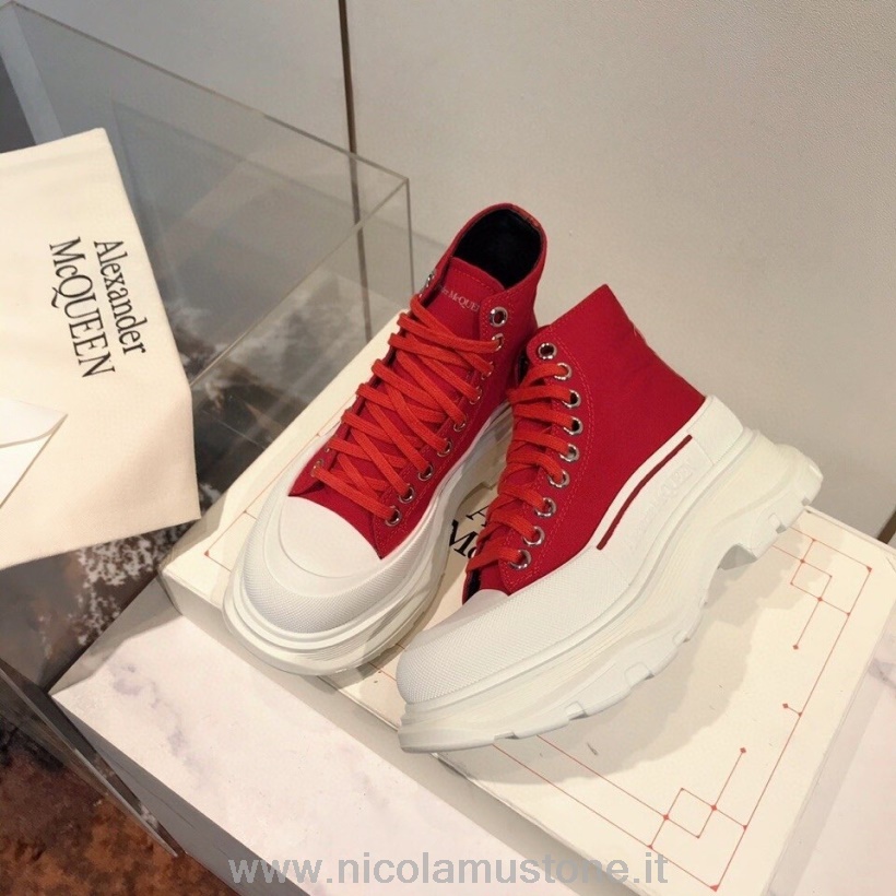 γνήσιας ποιότητας Slick υψηλής ποιότητας αθλητικά παπούτσια Alexander Mcqueen φθινόπωρο/χειμώνας 2020 συλλογή κόκκινο/λευκό
