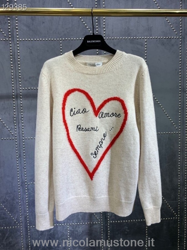 γυναικεία πουλόβερ γυναικεία πουλόβερ από μαλλί Christian Dior πρωτότυπης ποιότητας φθινόπωρο/χειμώνας 2020 λευκό