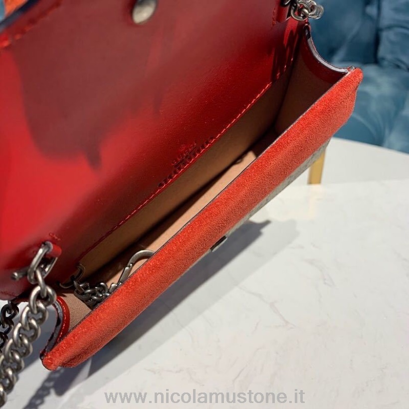 γνήσιας ποιότητας Gucci Mini Dionysus τσάντα ώμου 16cm καστόρι δέρμα διακοσμητικό καμβά συλλογή φθινόπωρο/χειμώνας 2019 κόκκινο