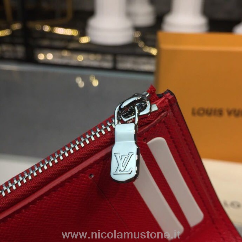 γνήσιας ποιότητας Louis Vuitton X Supreme Rivets Chain Wallet Epi Canvas φθινόπωρο/χειμώνας 2018 συλλογή M63510 κόκκινο