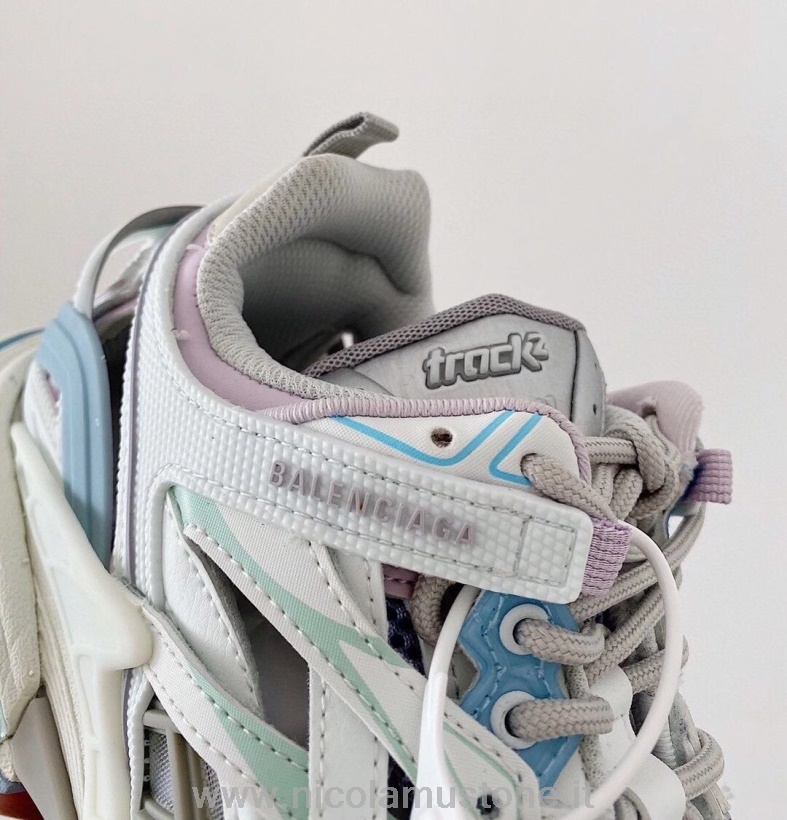 γνήσια ποιότητα Balenciaga Track 20 Sneakers δέρμα μοσχαριού συλλογή φθινόπωρο/χειμώνας 2020 λιλά
