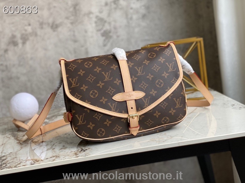 γνήσιας ποιότητας Louis Vuitton Samur Messenger Bag 28cm μονόγραμμα καμβάς συλλογή άνοιξη/καλοκαίρι 2021 M40710 καφέ