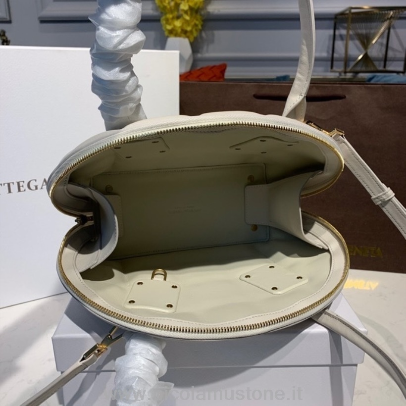 γνήσιας ποιότητας Bottega Veneta τσάντα ώμου με επένδυση 22cm δέρμα μοσχαριού συλλογή άνοιξη/καλοκαίρι 2020 λευκό