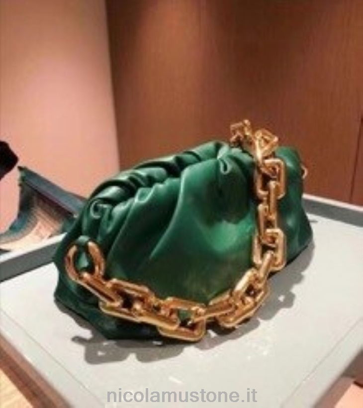 γνήσιας ποιότητας Bottega Veneta η αλυσίδα πουγκί τσάντα ώμου 32cm δέρμα μοσχαριού συλλογή άνοιξη/καλοκαίρι πράσινο
