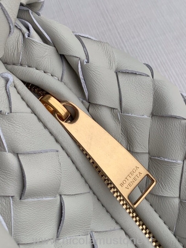 γνήσιας ποιότητας Bottega Veneta υφαντή τσάντα Mini Jodie 24cm δέρμα μοσχαριού συλλογή άνοιξη/καλοκαίρι 2020 λευκό