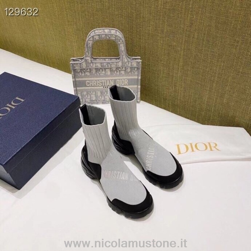 γκρι συλλογή τεχνικών πλεκτών Sneakers Christian Dior γνήσιας ποιότητας φθινόπωρο/χειμώνας 2020