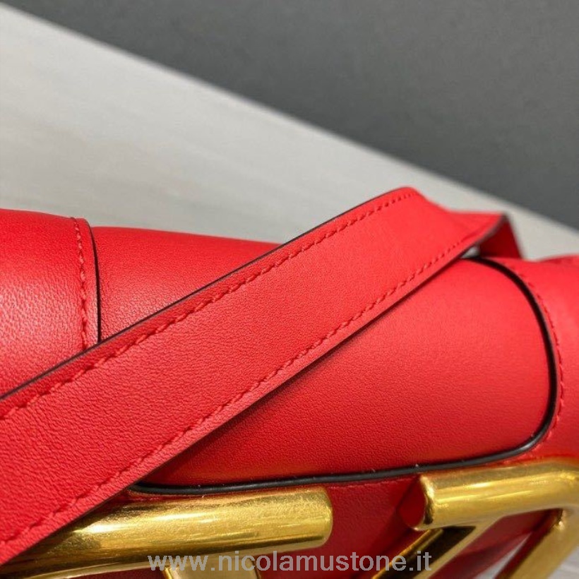 γνήσιας ποιότητας Valentino Supervee τσάντα χιαστί 18cm δέρμα μοσχαριού συλλογή άνοιξη/καλοκαίρι 2020 κόκκινο