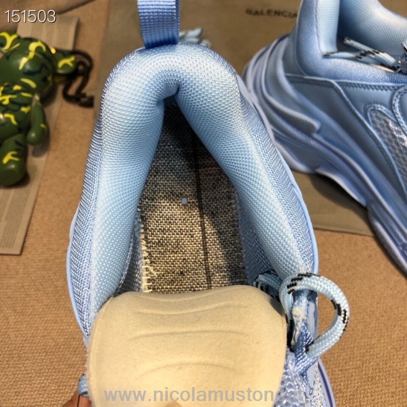 γνήσιας ποιότητας Balenciaga Sneakers από δέρμα μοσχαριού άνοιξη/καλοκαίρι 2020 συλλογή Baby Blue