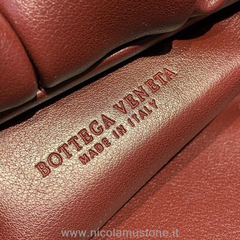 γνήσιας ποιότητας Bottega Veneta η τσάντα ώμου κρουασάν τσάντα 54cm ελαστικό δέρμα μοσχαριού χρυσό υλικό συλλογή άνοιξη/καλοκαίρι 2020 Bugundy