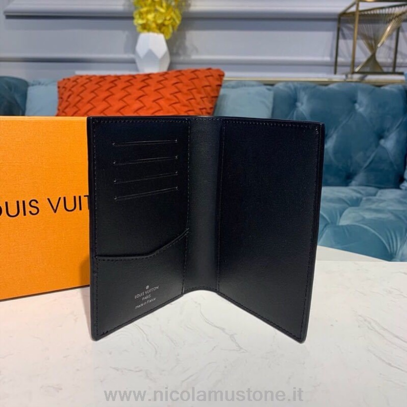 γνήσιο κάλυμμα διαβατηρίου Louis Vuitton 15cm ανάγλυφο καμβά Damier άνοιξη/καλοκαίρι 2019 συλλογή M64501 γκρι