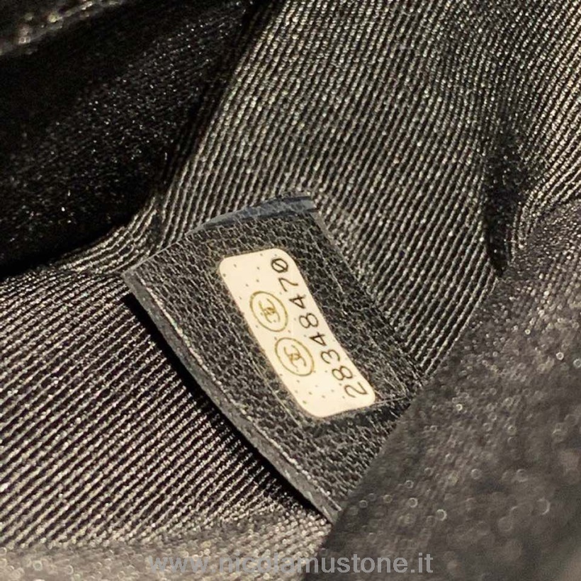γνήσιας ποιότητας Chanel Flap μαργαριτάρι διακοσμημένη τσάντα 18cm χρυσό δέρμα αρνιού δερμάτινο δέρμα άνοιξη/καλοκαίρι 2020 συλλογή μαύρο