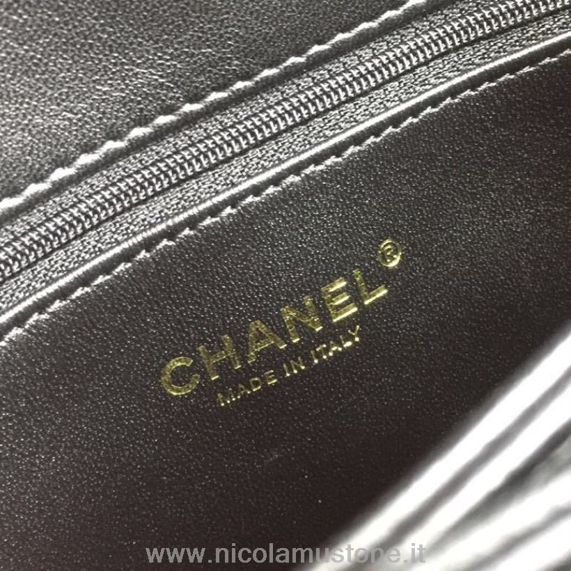 γνήσιας ποιότητας Chanel Trendy Cc Chevron Top Handle Bag 25cm δέρμα μοσχαριού χρυσό υλικό άνοιξη/καλοκαίρι 2018 πράξη 1 συλλογή μαύρο