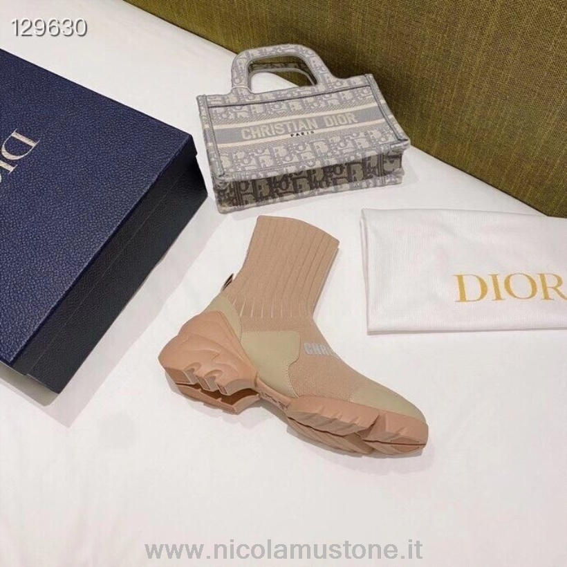 γνήσιας ποιότητας Christian Dior τεχνική πλεκτά αθλητικά παπούτσια φθινόπωρο/χειμώνας 2020 μπεζ συλλογή