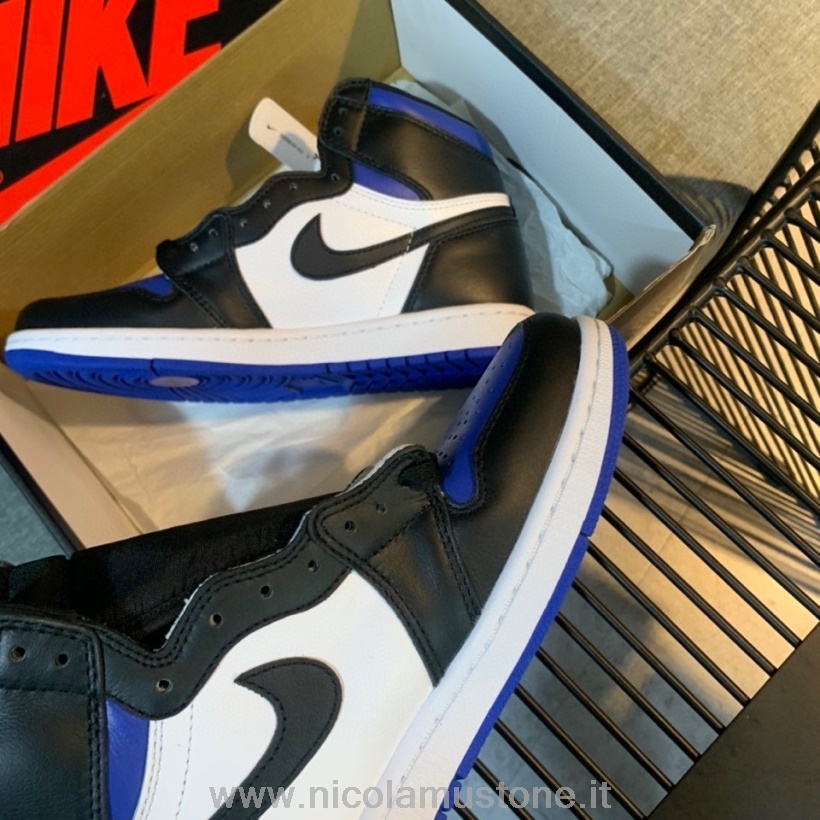 γνήσιας ποιότητας Nike Air Jordan 1 ρετρό Banned Gs ανδρικά αθλητικά παπούτσια μαύρα/άσπρα/μπλε