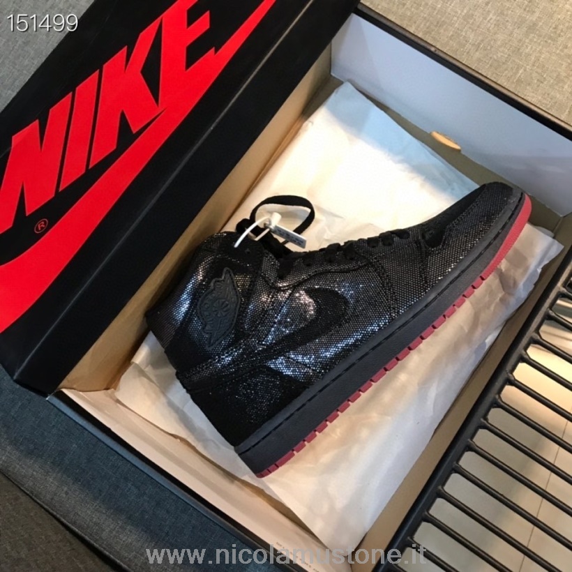 γνήσιας ποιότητας Nike Air Jordan 1 ρετρό Aj1 Banned Gs ανδρικά αθλητικά παπούτσια μαύρο/κόκκινο
