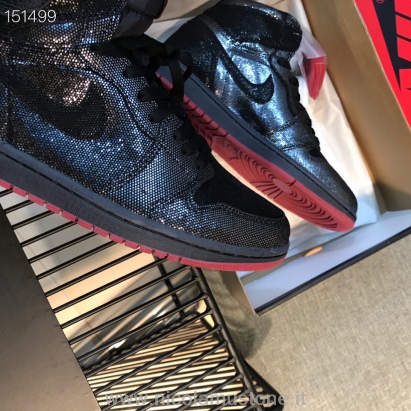 γνήσιας ποιότητας Nike Air Jordan 1 ρετρό Aj1 Banned Gs ανδρικά αθλητικά παπούτσια μαύρο/κόκκινο