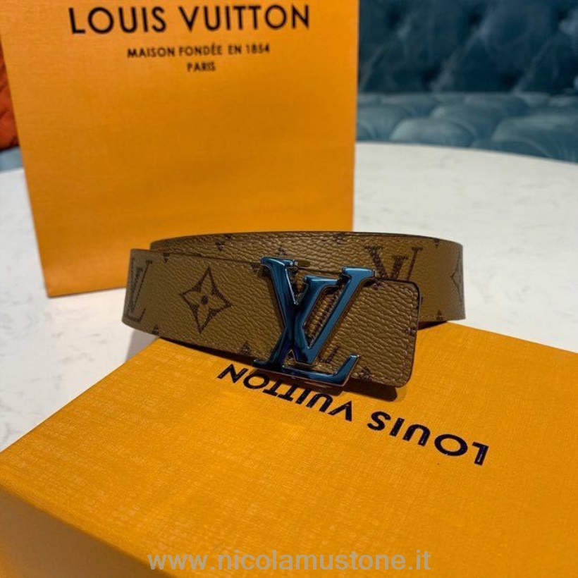 πρωτότυπης ποιότητας Louis Vuitton Iconic 30 αναστρέψιμη ζώνη μονόγραμμα αντίστροφος καμβάς συλλογή άνοιξη/καλοκαίρι 2020 M0151v καφέ