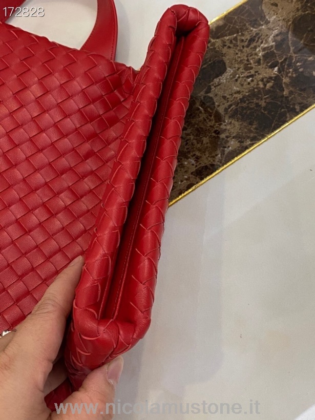 αρχικής ποιότητας Bottega Veneta The Fold Bag 26cm 642637 δέρμα αρνιού συλλογή άνοιξη/καλοκαίρι 2021 κόκκινο