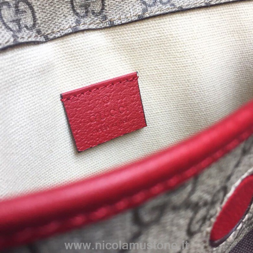 γνήσιας ποιότητας Gucci Gg Supreme τσάντα ζώνης μέσης 25cm 493930 συλλογή άνοιξη/καλοκαίρι 2019 κόκκινο